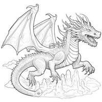 Dragon Coloring Pages For Adults photo