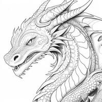 Dragon Coloring Pages For Adults photo