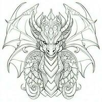 Dragon Coloring Pages For Adults photo