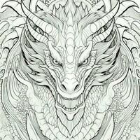 Dragon Coloring Pages For Adults photo