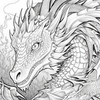 Dragon Coloring Pages For Adults photo