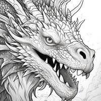 Dragon Coloring Pages For Adults photo