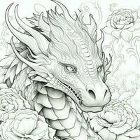 Dragon Coloring Pages For Adults photo