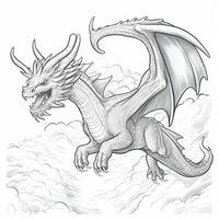 Dragon Coloring Pages For Adults photo