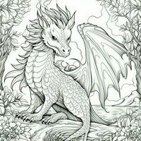 Dragon Coloring Pages For Adults photo