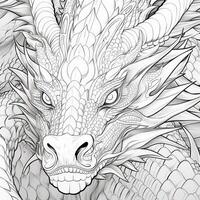 Dragon Coloring Pages For Adults photo