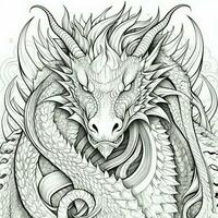 Dragon Coloring Pages For Adults photo