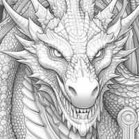 Dragon Coloring Pages For Adults photo