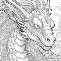 Dragon Coloring Pages For Adults photo