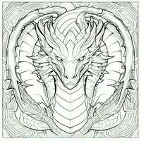 Dragon Coloring Pages For Adults photo