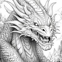 Dragon Coloring Pages For Adults photo