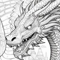 Dragon Coloring Pages For Adults photo