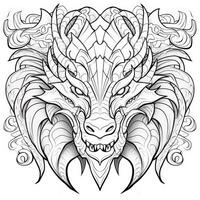 Dragon Coloring Pages For Adults photo