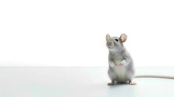 Photo of a rat on white background. Generative AI