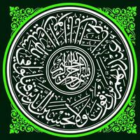 Arabic calligraphy design, From the Koran In the name of Allah, Most Gracious, Most Merciful. for banner backdrop design etc vector