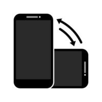 Rotate smart phone icon on a white background. flat design, mobile vector illustration elements for websites or mobile applications.