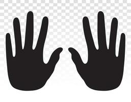 Handprint or palm impression flat icon for apps and websites vector