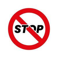 Red stop sign icon for applications and websites vector