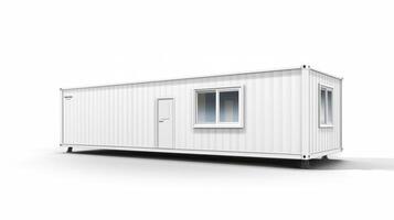 Mobile office buildings or container site office for construction site. Shipping container. Portable house and office cabins, illustration photo