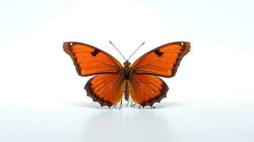 Photo of a butterfly on white background. Generative AI