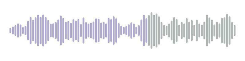 Audio Play Bar Icon. Music symbols with voice messages, radio sounds and wave forms. Sound effects in play form. Flat vector illustrations isolated on white background.
