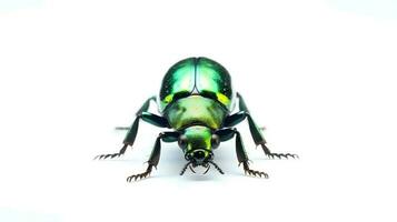 Photo of a Japanese beetle on white background. Generative AI