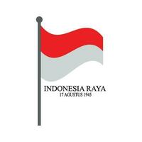 Indonesia bandera independencia vector