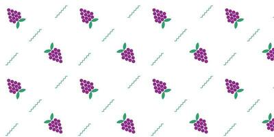 Vector background in scandinavian style geometric patterns blue grapes on a white background Vector EPS10