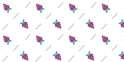 Vector background in scandinavian style geometric patterns blue grapes on a white background Vector EPS10