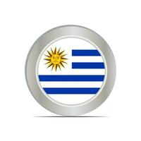 The national flag of the Republic of Uruguay is isolated in official colors. vector