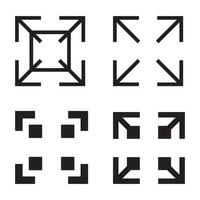 Expand to full screen or full screen - Line art vector icon for apps and websites