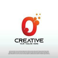 Creative logo with initial zero , 0. technology icon, illustration element-vector vector