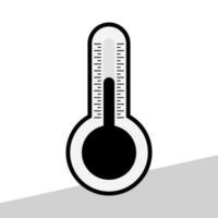 Thermometer icon in vector shape isolated on a white background