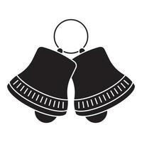 Jingle bell orsleigh bells flat icon for apps or website vector