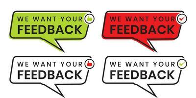 We want your feedback in the text. can be used to stamp Customer Service Reviews. vector