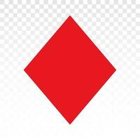Playing poker a flat diamond card icon for applications and websites vector