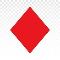 Playing poker a flat diamond card icon for applications and websites vector