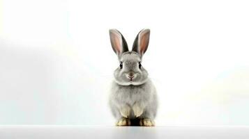 Photo of a Bunny on white background. Generative AI