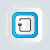 Electrical power plug icon for applications or websites vector