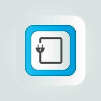 Electrical power plug icon for applications or websites vector