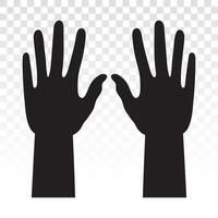 Hand or fingers hands flat icon for apps and websites vector