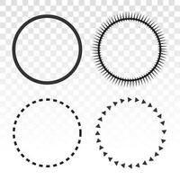 Round circle geometric ball shape line art vector icon for apps and websites