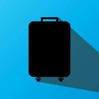 travel bag icon for the application or website. Suitcase shape. vector