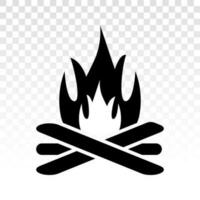 campfire or bonfire flat icon for apps and websites vector