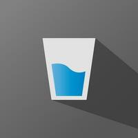 glass icon on a dark background, glassware symbol, vector illustration element