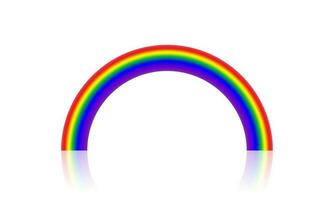Realistic rainbow icon isolated on a transparent background - stock vector. vector
