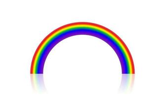 Realistic rainbow icon isolated on a transparent background - stock vector. vector