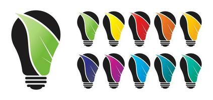 light bulb colors vector