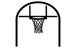Vector illustration basketball basketboard, basketball hoop, basketball net. Basketball icon