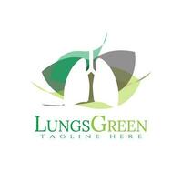 lung logo design, healthcare and medical icon -vector vector